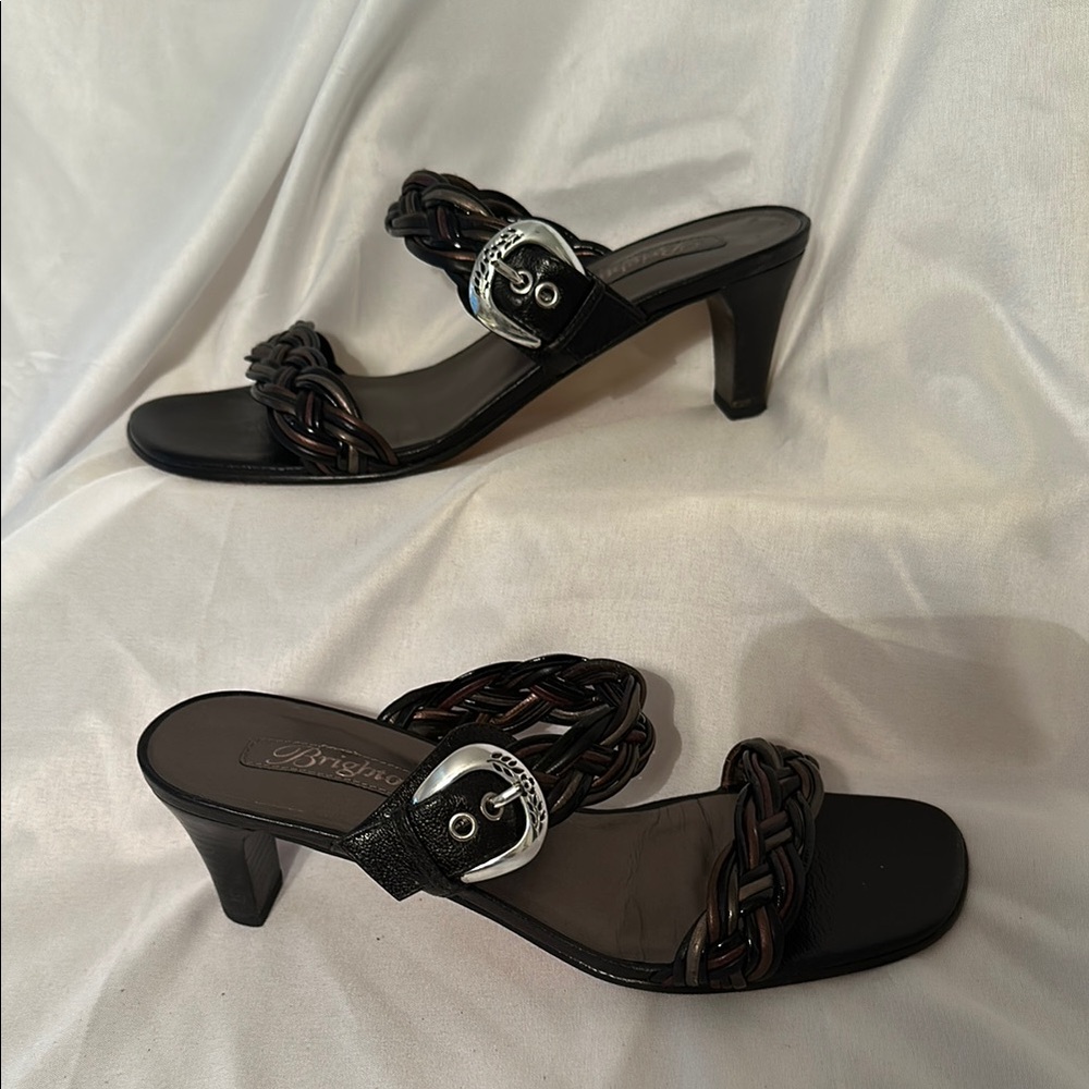 Brighton Black and brown Classic Heels with buckles